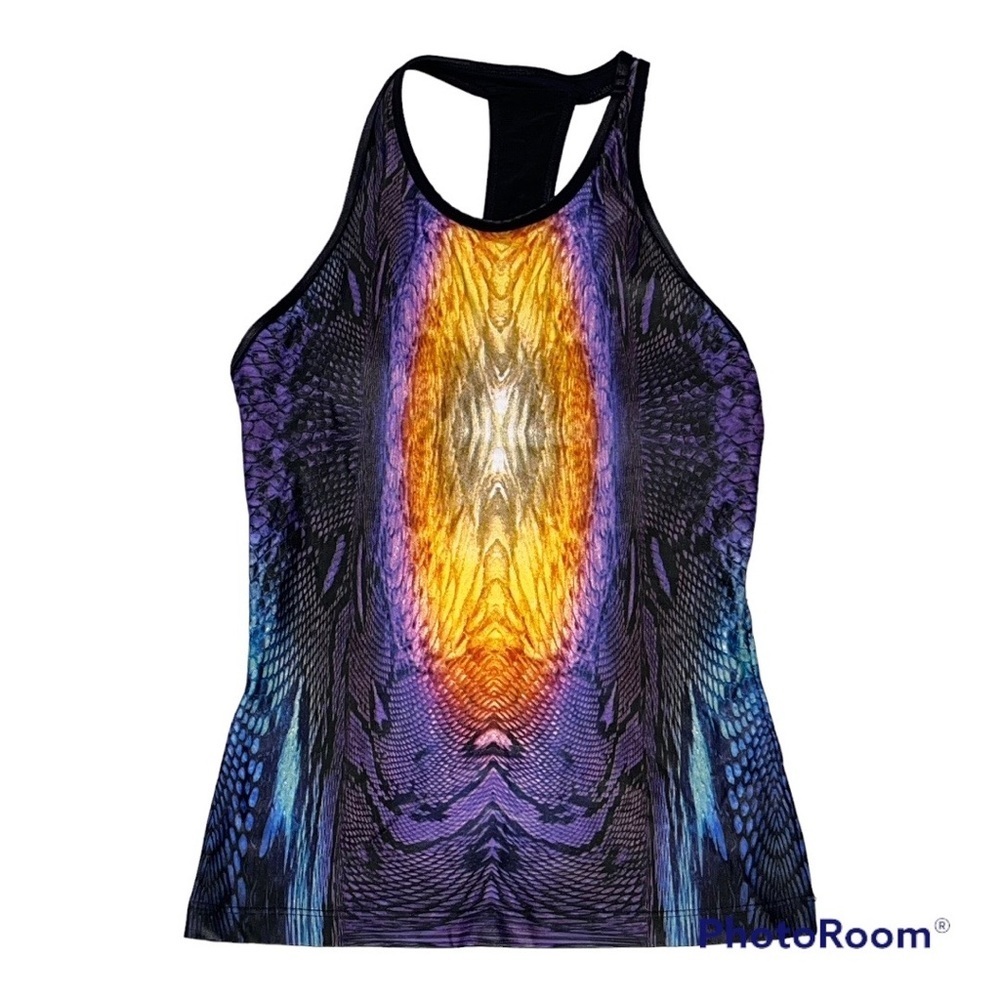 Koral Activewear Black Galaxy Racerback Bra Tank